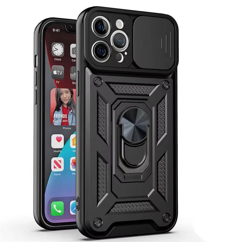 Armor Shockproof Magnetic Ring Stand Holder Case for Iphone 13 12 11 14 Pro Max X XR XS Max 12 13 Mini 7 8 plus 11Pro Back Cover