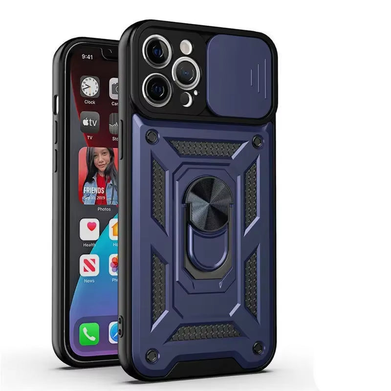 Armor Shockproof Magnetic Ring Stand Holder Case for Iphone 13 12 11 14 Pro Max X XR XS Max 12 13 Mini 7 8 plus 11Pro Back Cover
