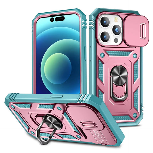 Case for Iphone 17 16 15 14 Pro Max 13 12 Pro plus XR 360 Full Body Rugged Protective Slide Camera Stand Protection Ring Cover