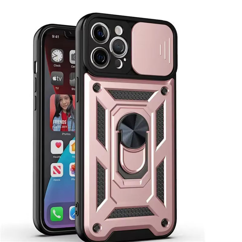 Armor Shockproof Magnetic Ring Stand Holder Case for Iphone 13 12 11 14 Pro Max X XR XS Max 12 13 Mini 7 8 plus 11Pro Back Cover