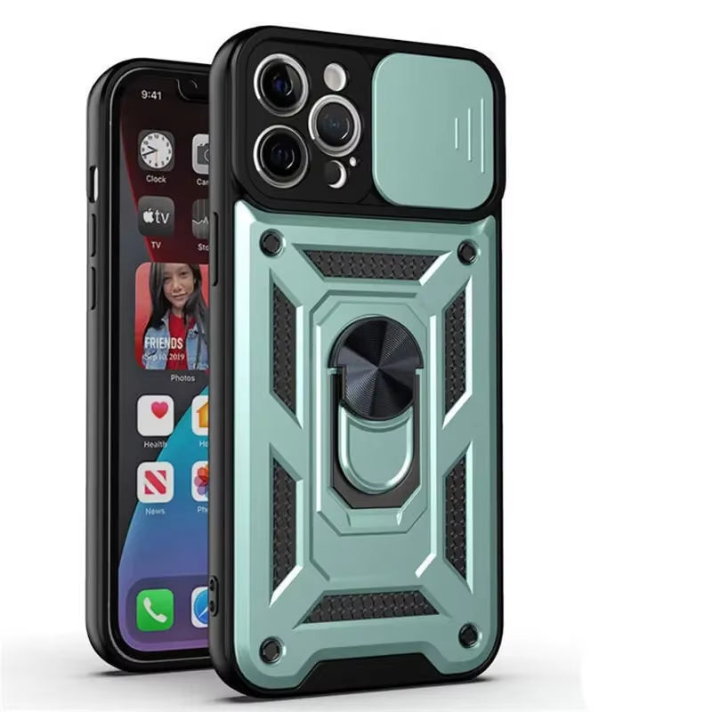Armor Shockproof Magnetic Ring Stand Holder Case for Iphone 13 12 11 14 Pro Max X XR XS Max 12 13 Mini 7 8 plus 11Pro Back Cover